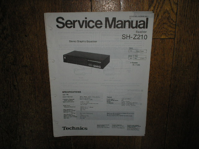 SH-Z210 Equalizer Service Manual