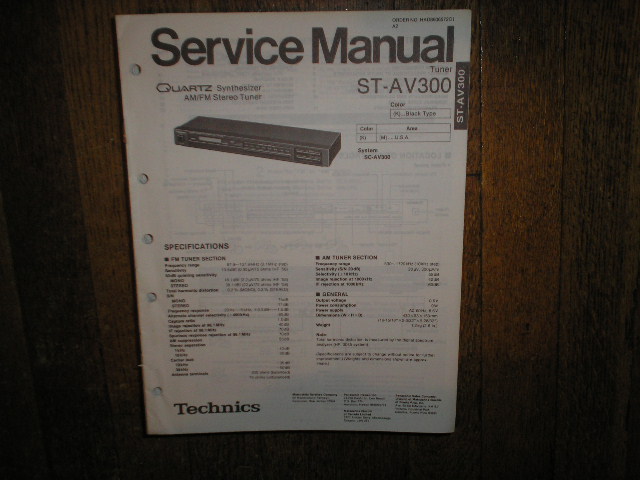 ST-AV300 Tuner Service Manual  Technics