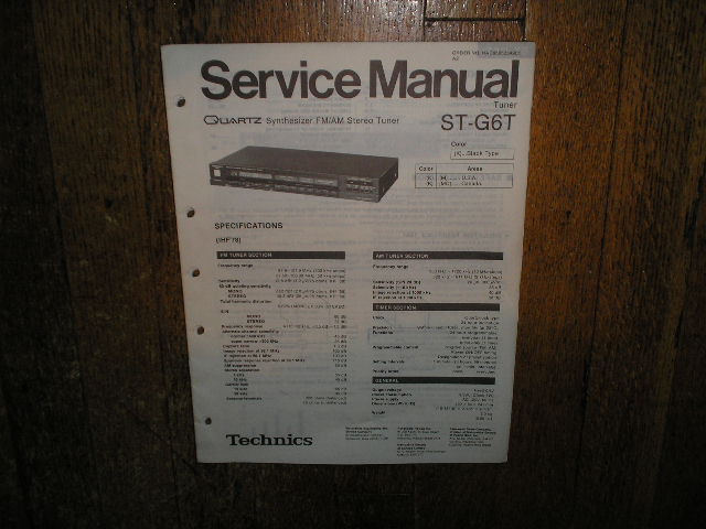 ST-G6T Tuner Service Manual  Technics