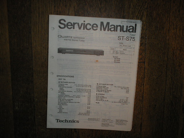 ST-S75 Tuner Service Manual  Technics