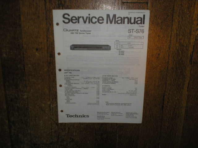 ST-S76 Tuner Service Manual  Technics