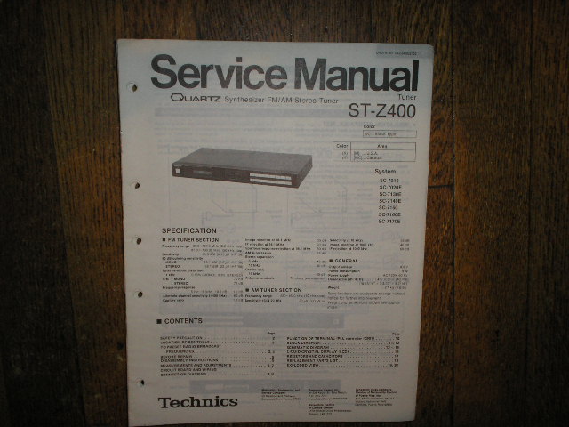 ST-Z400 Tuner Service Manual  Technics