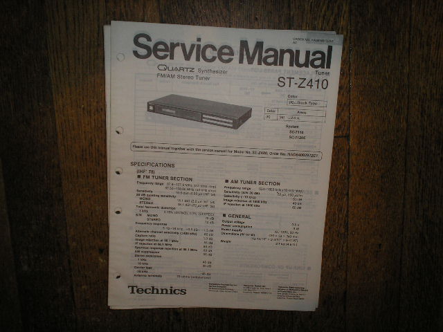 ST-Z410 Tuner Service Manual  Technics