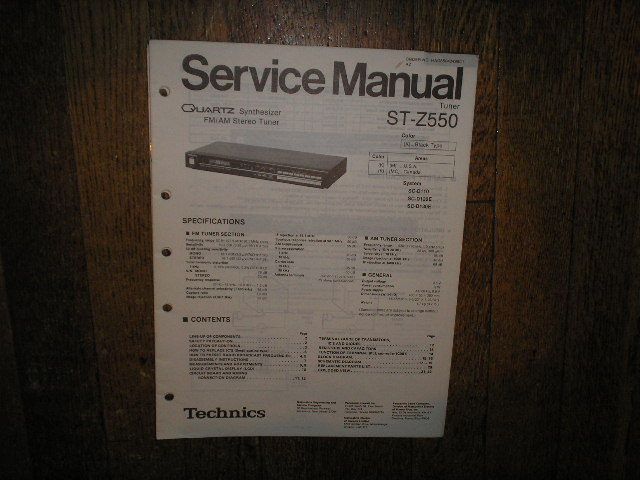 ST-Z550 Tuner Service Manual  Technics