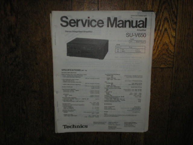 SU-V650 Amplifier Service Manual