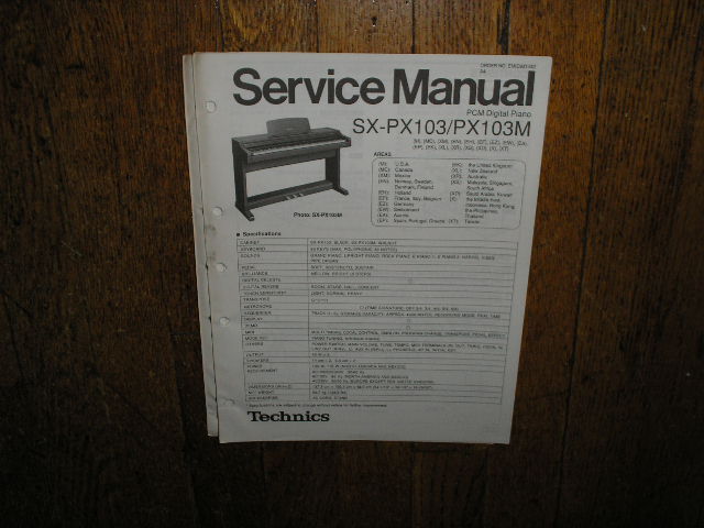 SX-PX103 SX-PX103M PCM Digital Piano Service Manual