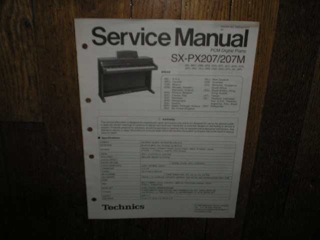 SX-PX207 SX-PX207M PCM Digital Piano Service Manual