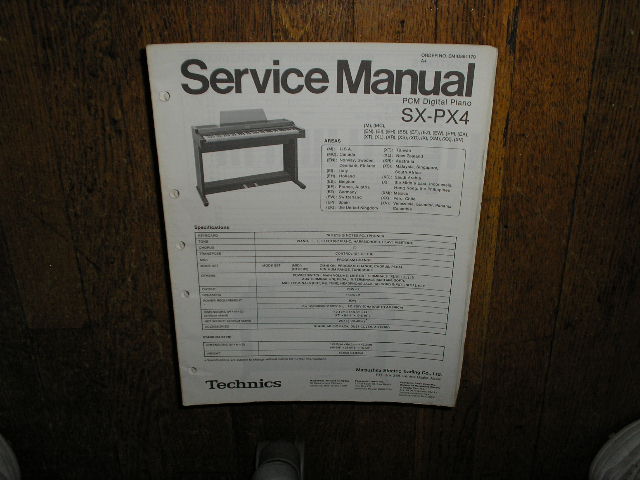 SX-PX4 PCM Digital Piano Service Manual