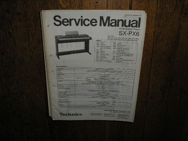 SX-PX6 PCM Digital Piano Service Manual