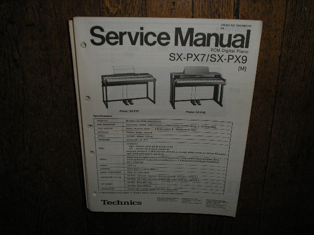 SX-PX7 SX-PX9 M  PCM Digital Piano Service Manual