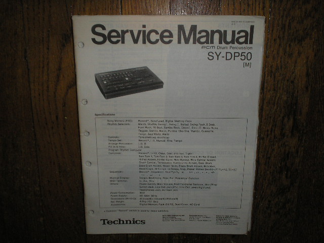 SY-DP50 DP50M Drum Percussion Unit Operating and Service Manual