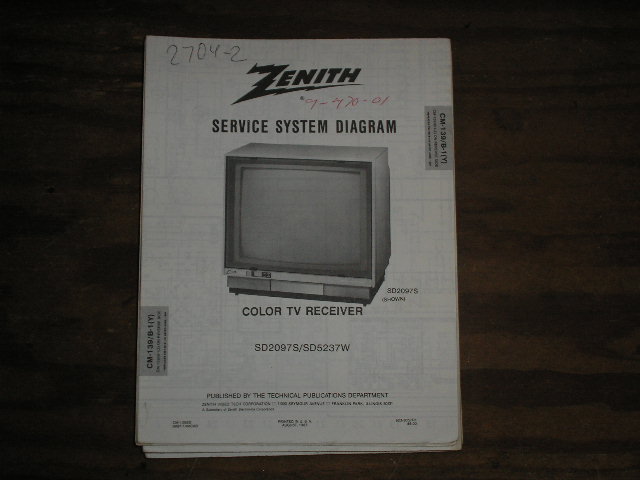 SD2095W SD3933W SD5233W TV Service Diagram CM-139 B-1 W X Chassis Chassis Television Service Information With Schematics