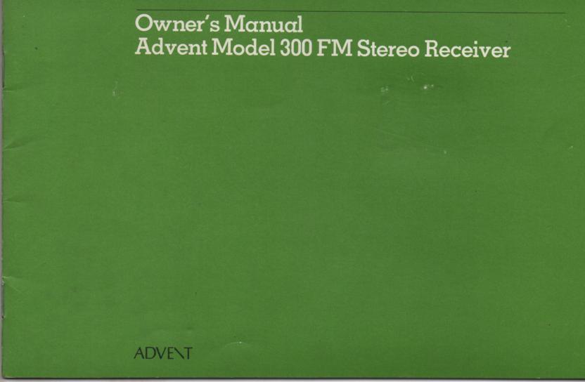 300 FM Receiver Owners Manual