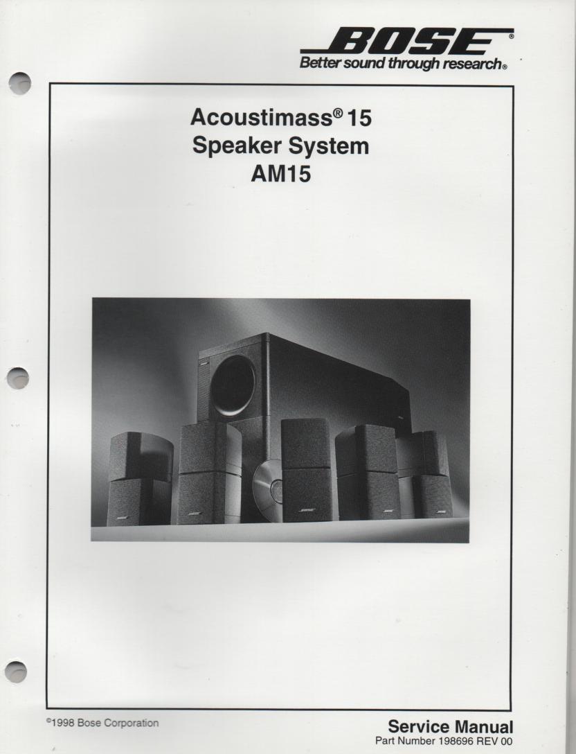 AM-15 Acoustimass-15 Speaker System Service Manual  Bose 