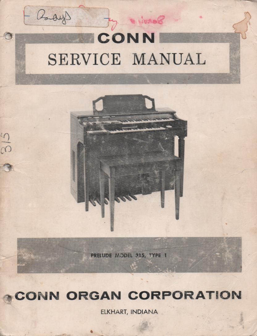 315 Type-1 Organ Service Manual