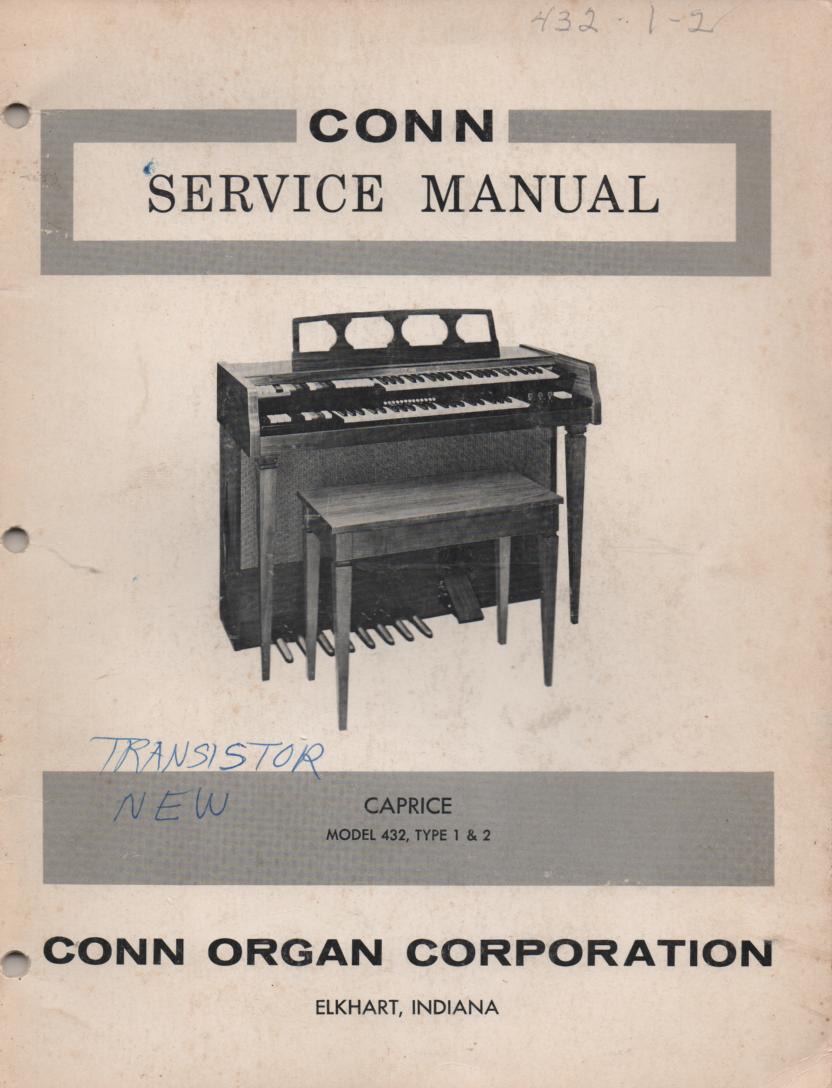 432 Caprice Type 1 & 2 Organ Service Manual