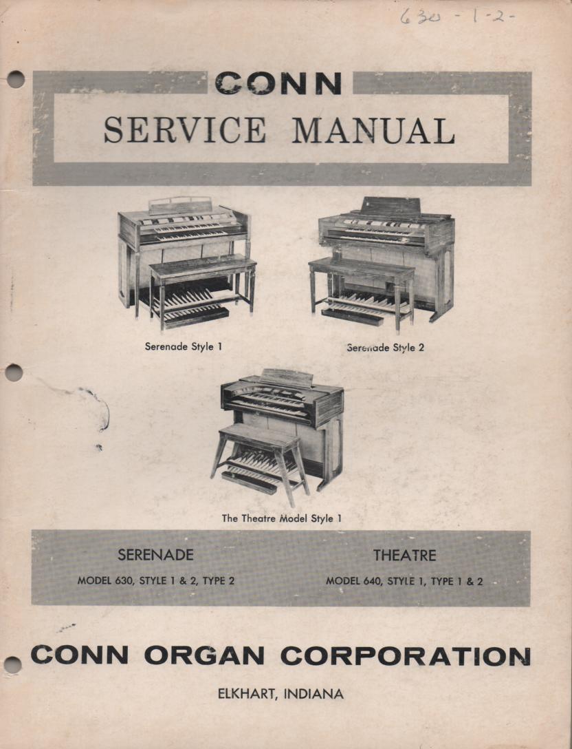 630 Serenade 640 Theatre Organ Service Manual