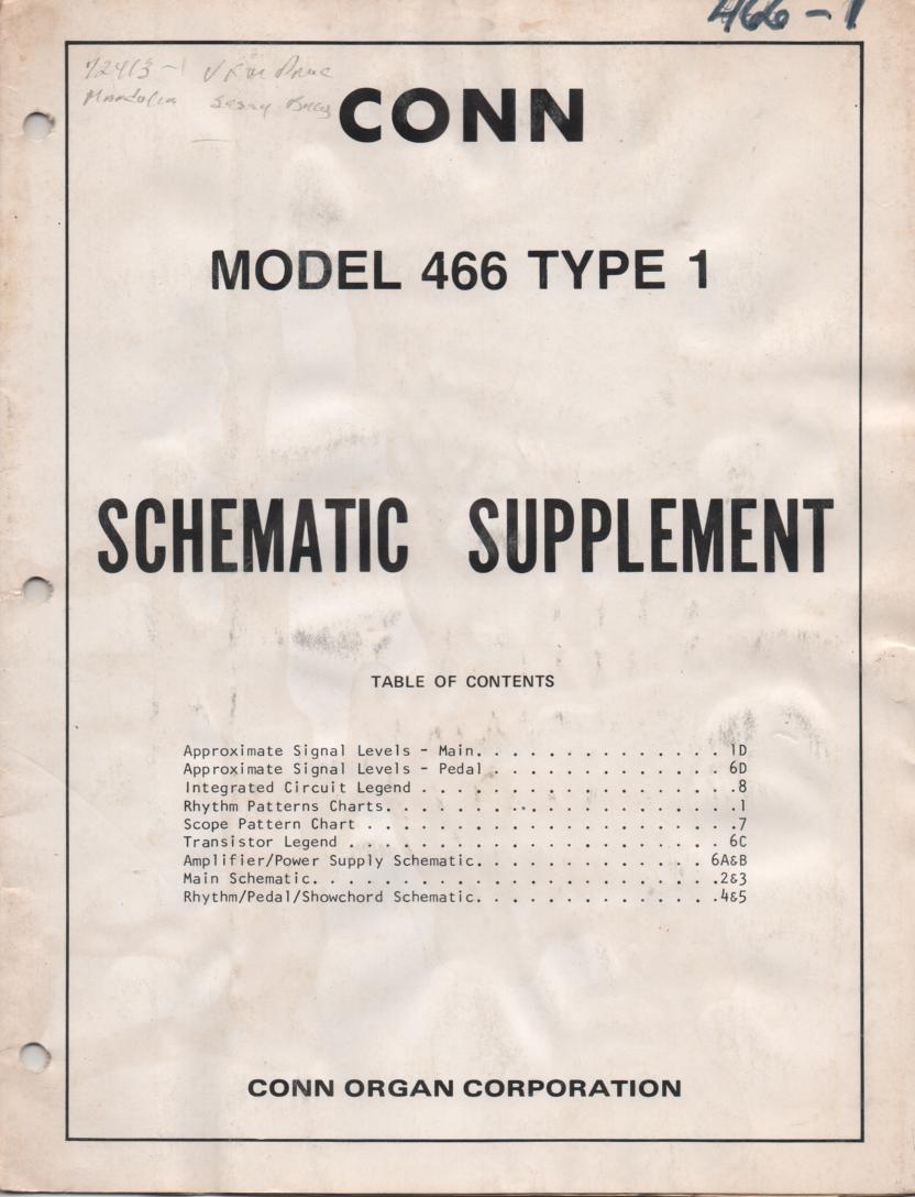 466 Caprice Organ Type 1 Service Manual 2. Schematic and parts list manual.. It contains parts lists schematics and board layouts