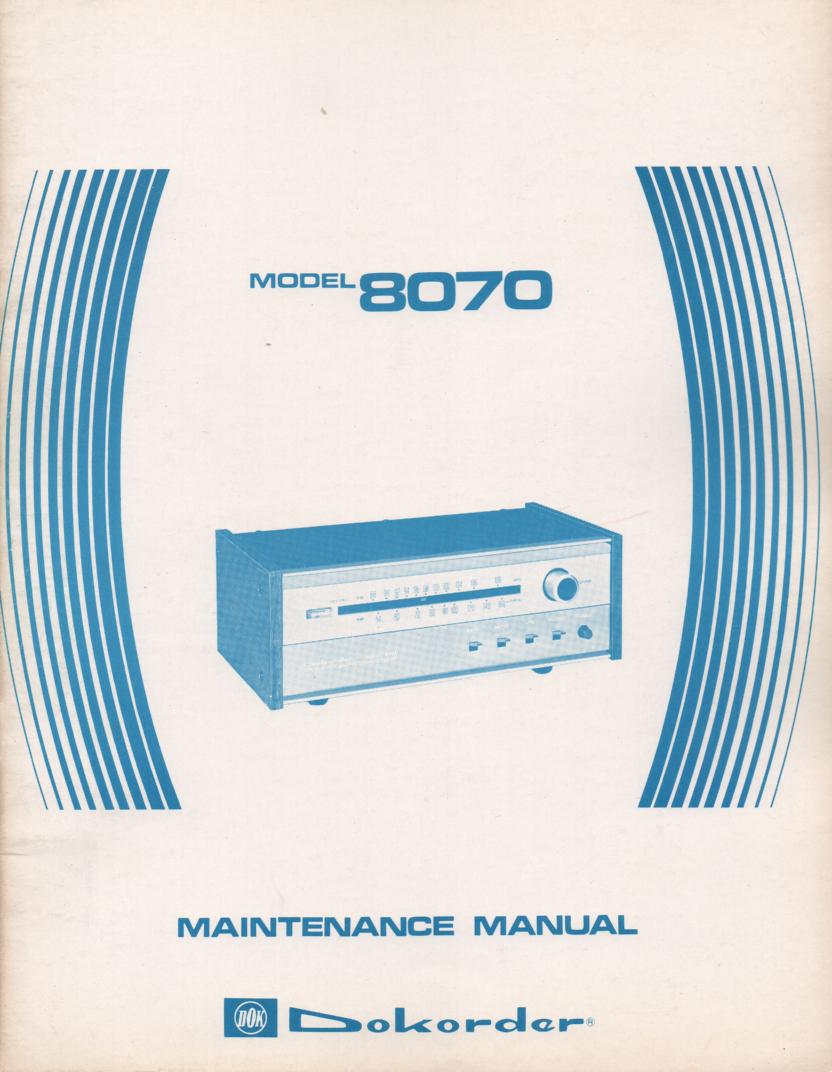 8070 Tuner Service Manual
