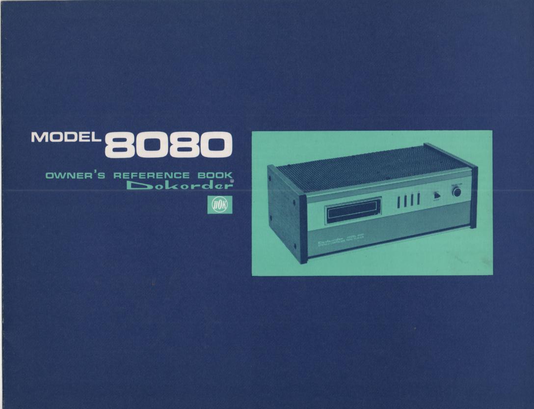 8080 8-Track Player Owners Manual




