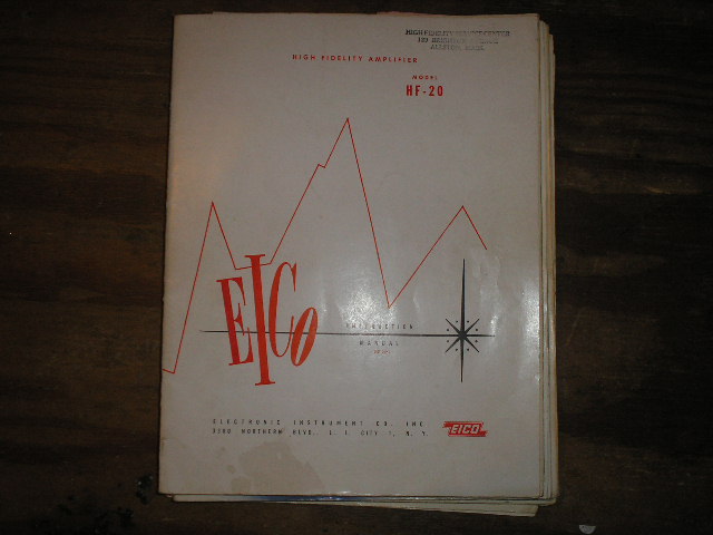 HF-20 High Fidelity Amplifier Service Instruction Manual