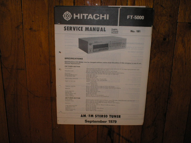 FT-5000 Tuner Service Manual  Hitachi