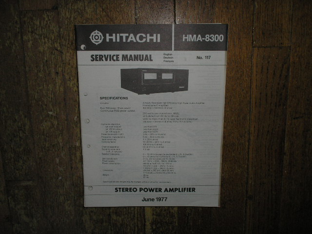 HMA-8300 Amplifier Service Manual