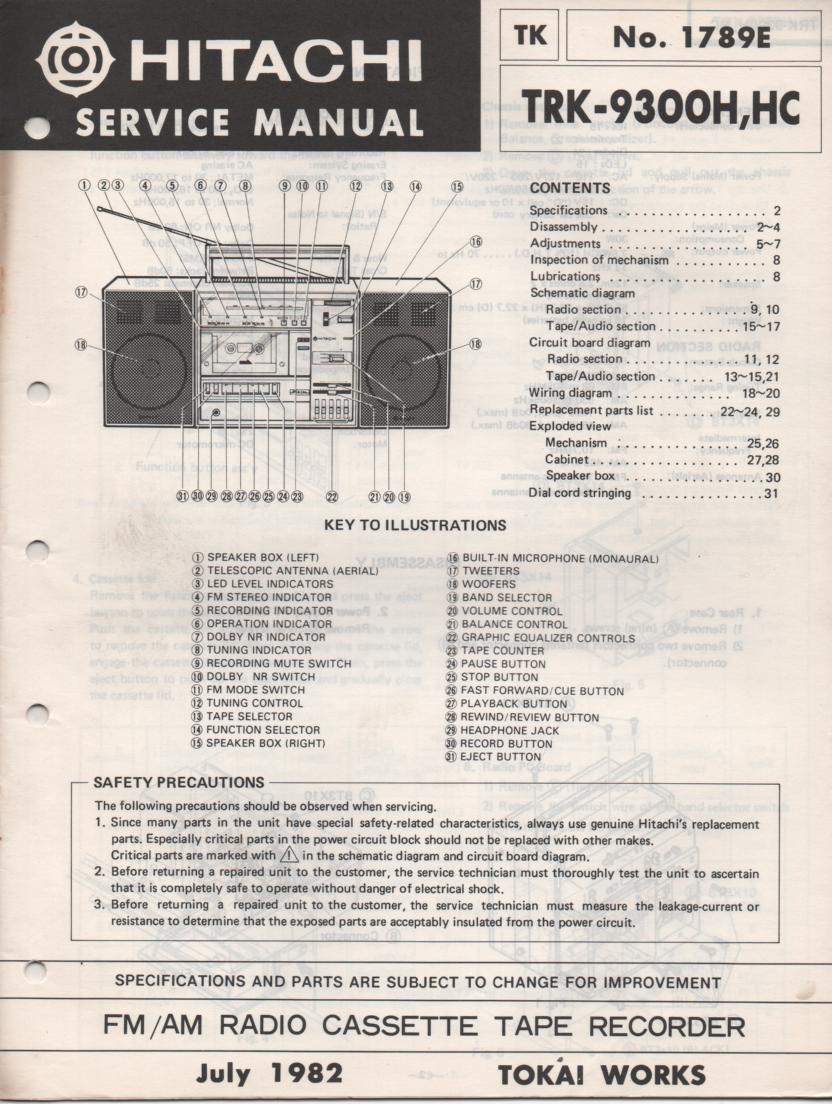 TRK-9300H TRK-9300HC Radio Service Manual