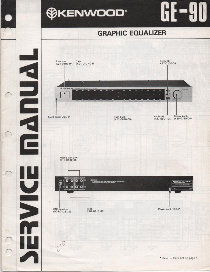 GE-90 Graphic Equalizer Service Manual B51-0796...880
