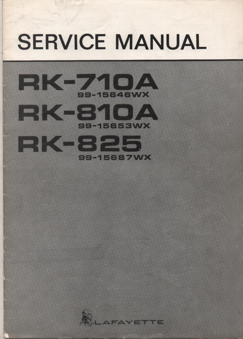 RK-710A Reel to Reel Service Manual