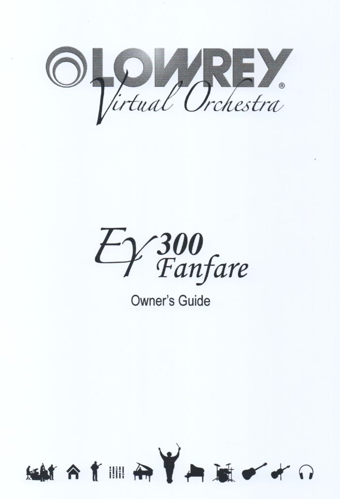 EY300 Fanfare Organ Owners Manual.  62 pages