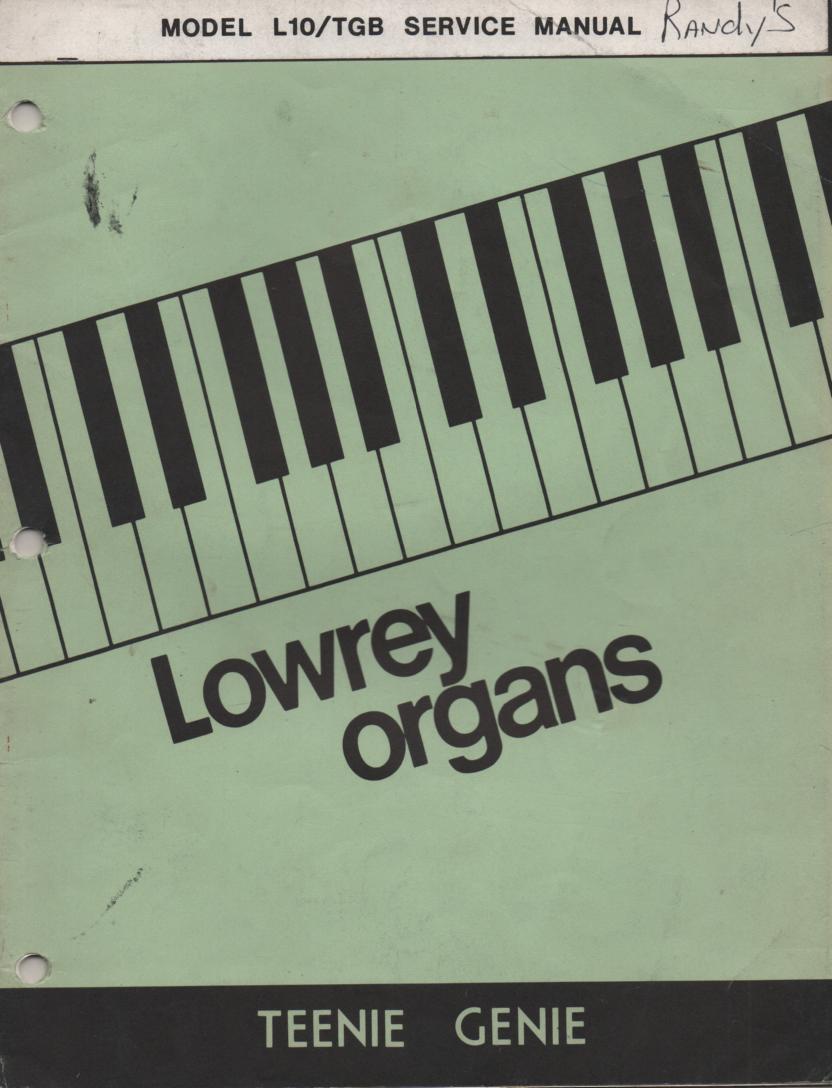 L10 TGB Teenie Genie Organ Service Manual