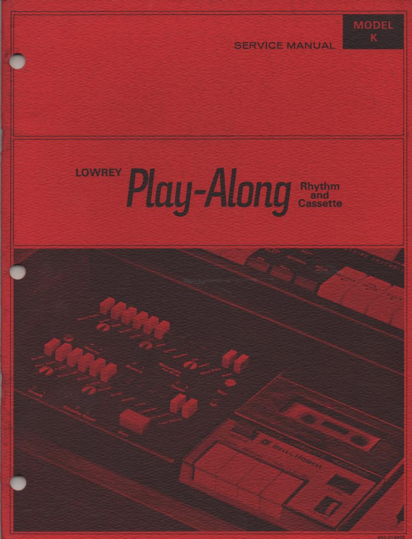 K Play Along Cassette Service Manual