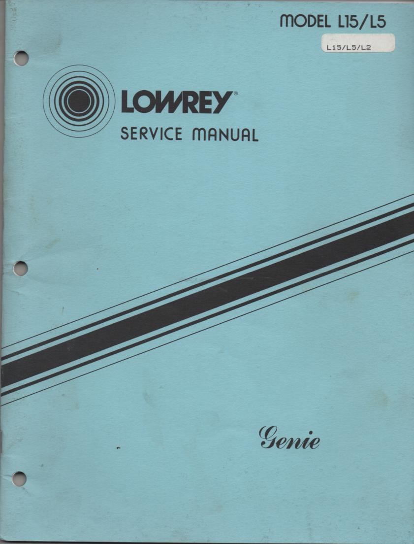 L5 L15 Genie Organ Service Manual