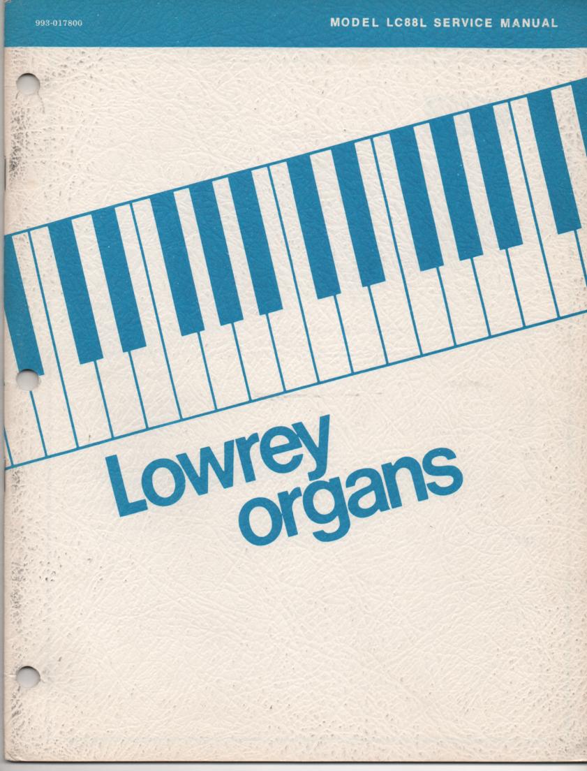 LC88L Organ Service Manual