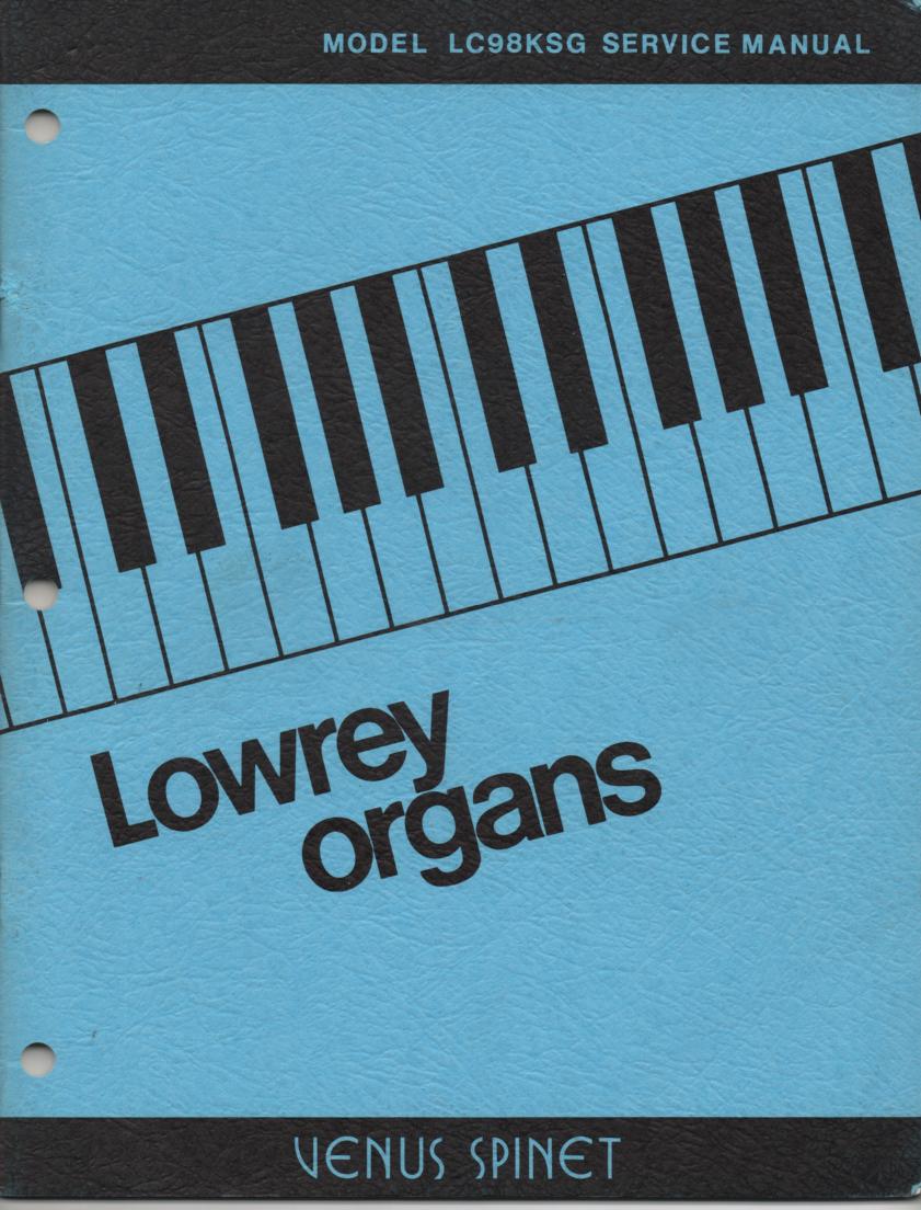 LC98KSG Venus Organ Service Manual