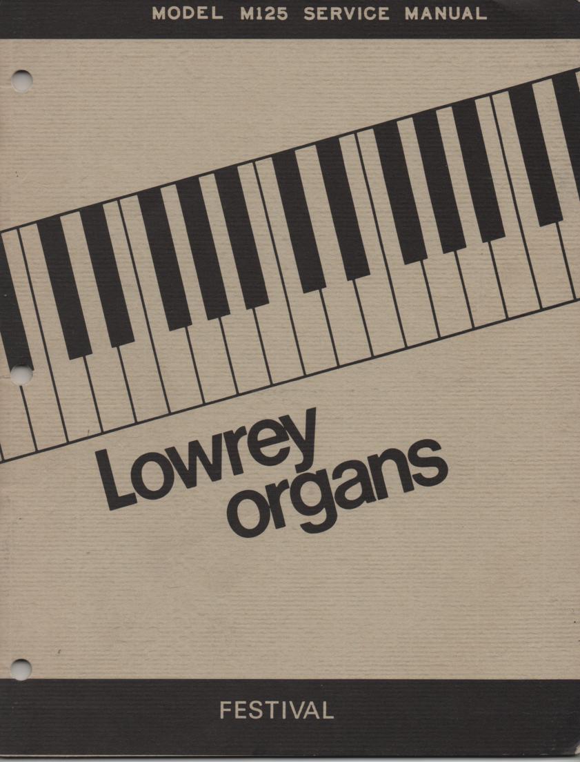 M125 Festival Organ Service Manual