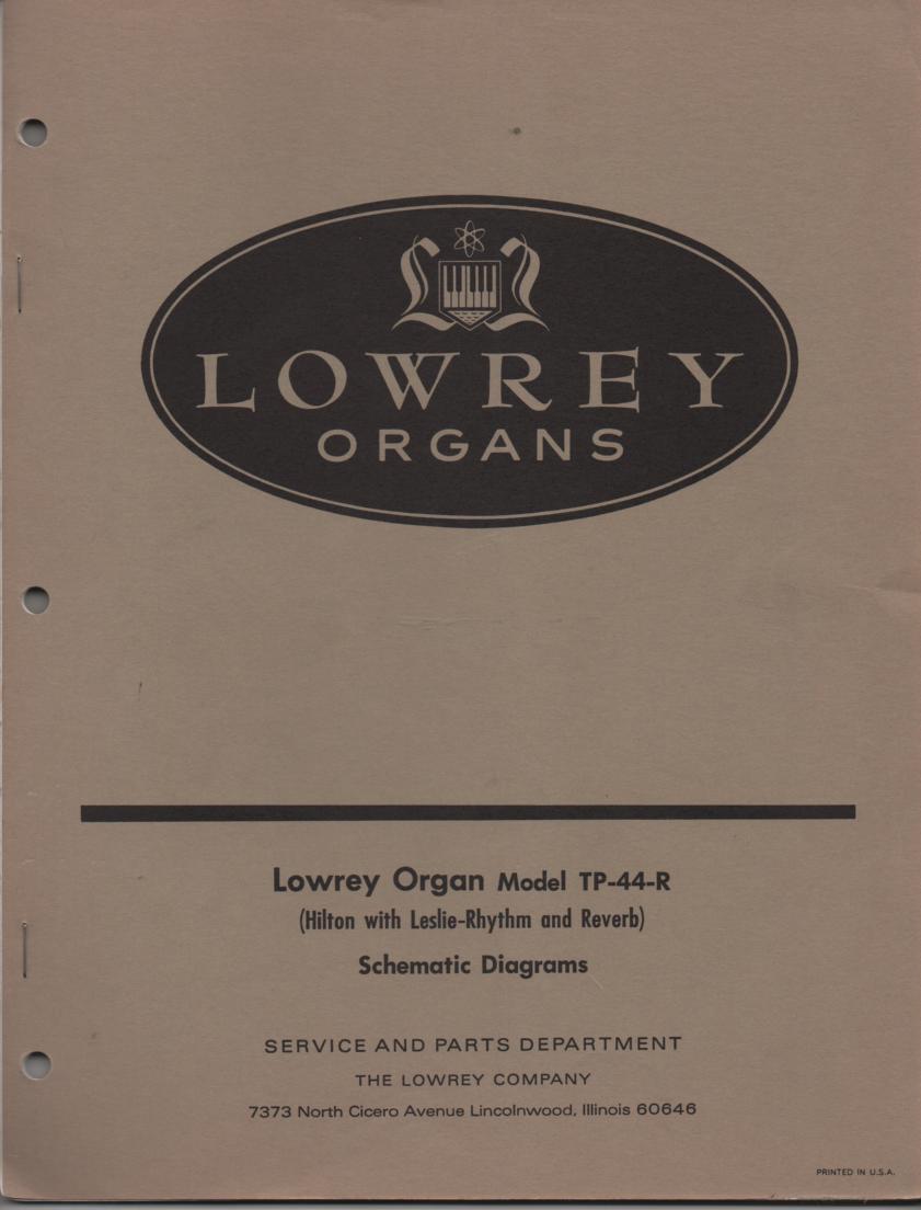 TP44-R Organ Schematic Service Manual