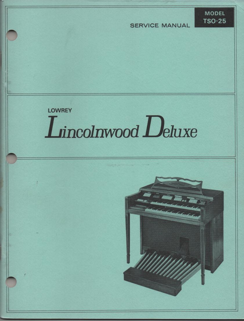 TSO-25 Lincolnwood Service Manual