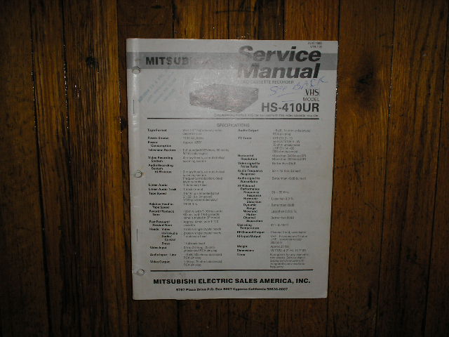 HS-410UR VCR Service Manual