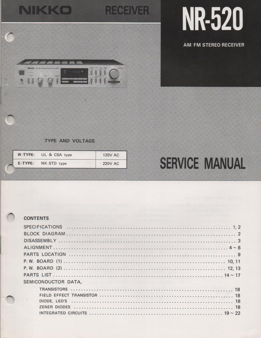 NR-520 Receiver Service Manual