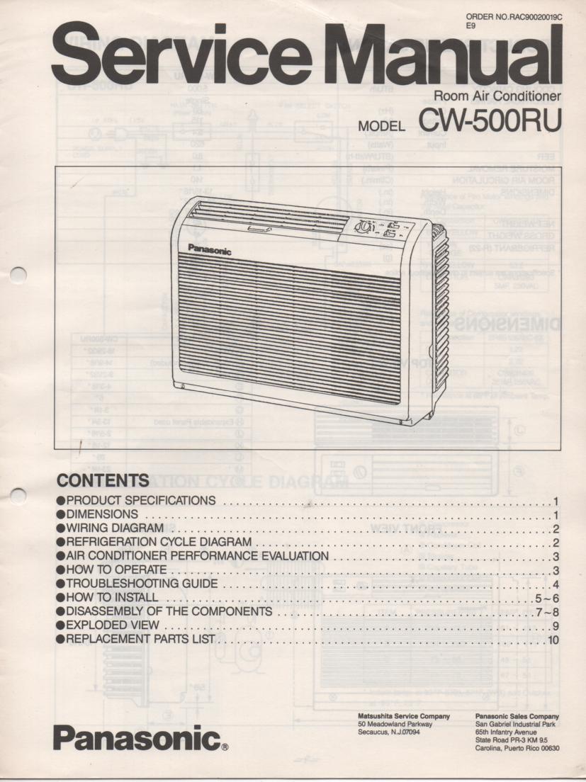 CW-500RU Air Conditioner Service Manual