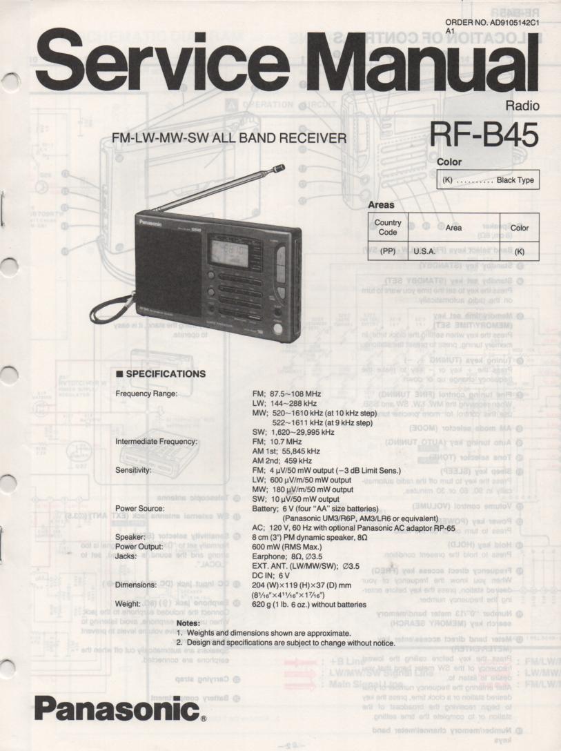 RF-B45 Multi Band Radio Service Manual