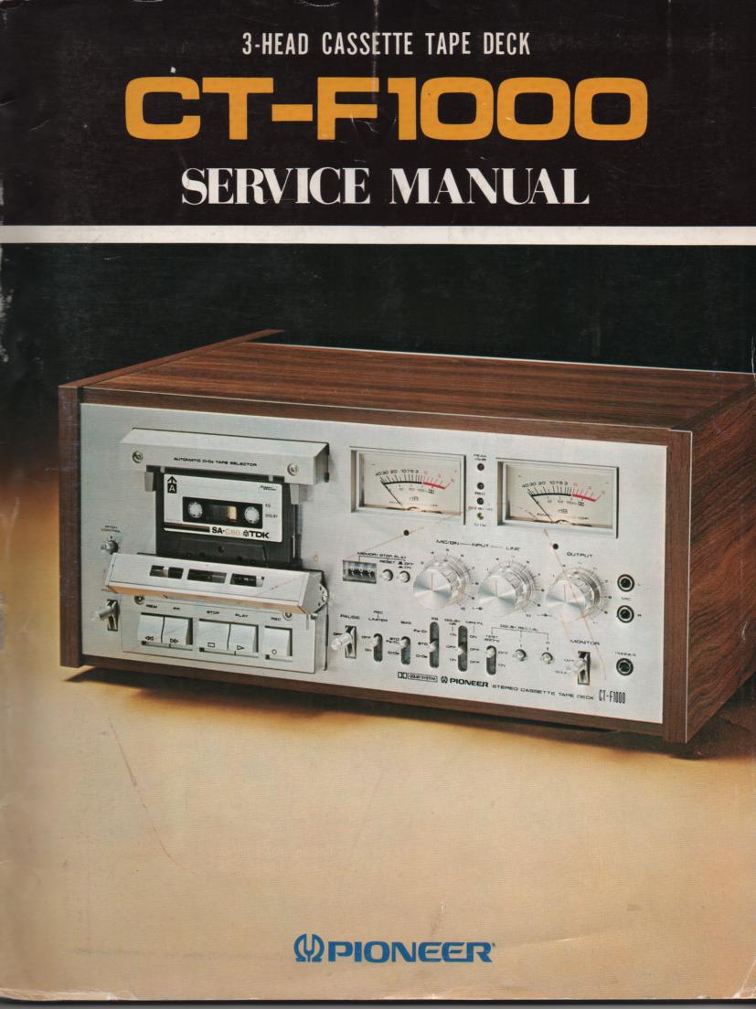 CT-F1000 Cassette Deck Service Manual 1. ART-251-0