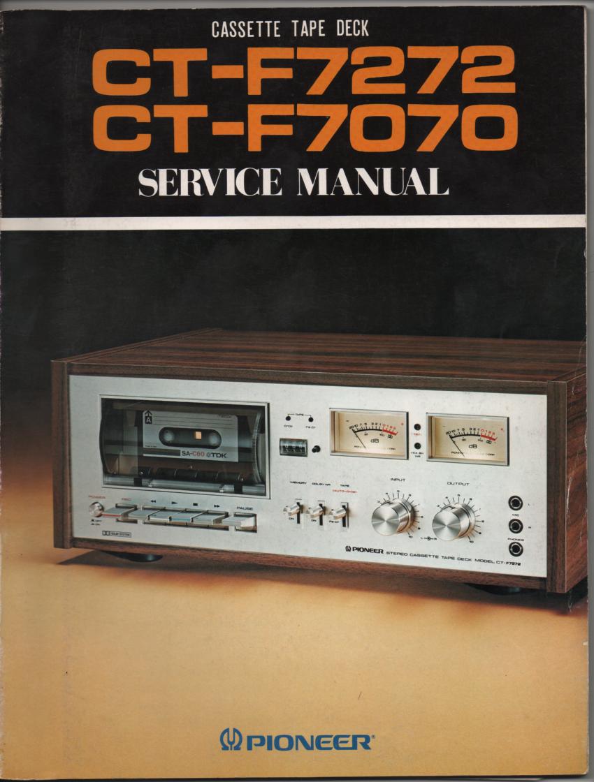 CT-F7070 CT-F7272 Cassette Deck Service Manual..90 pages plus 4 large foldout schematics.  