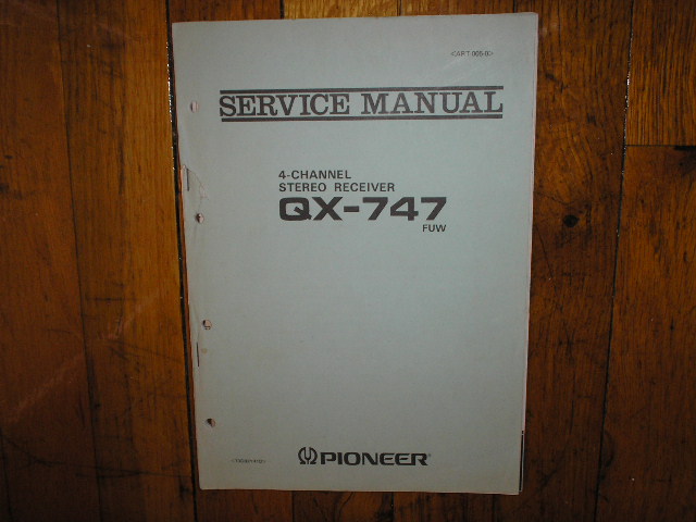 QX-747 Receiver Service Manual. FUW Version.  2 Manuals and 2 Large fold-out schematics