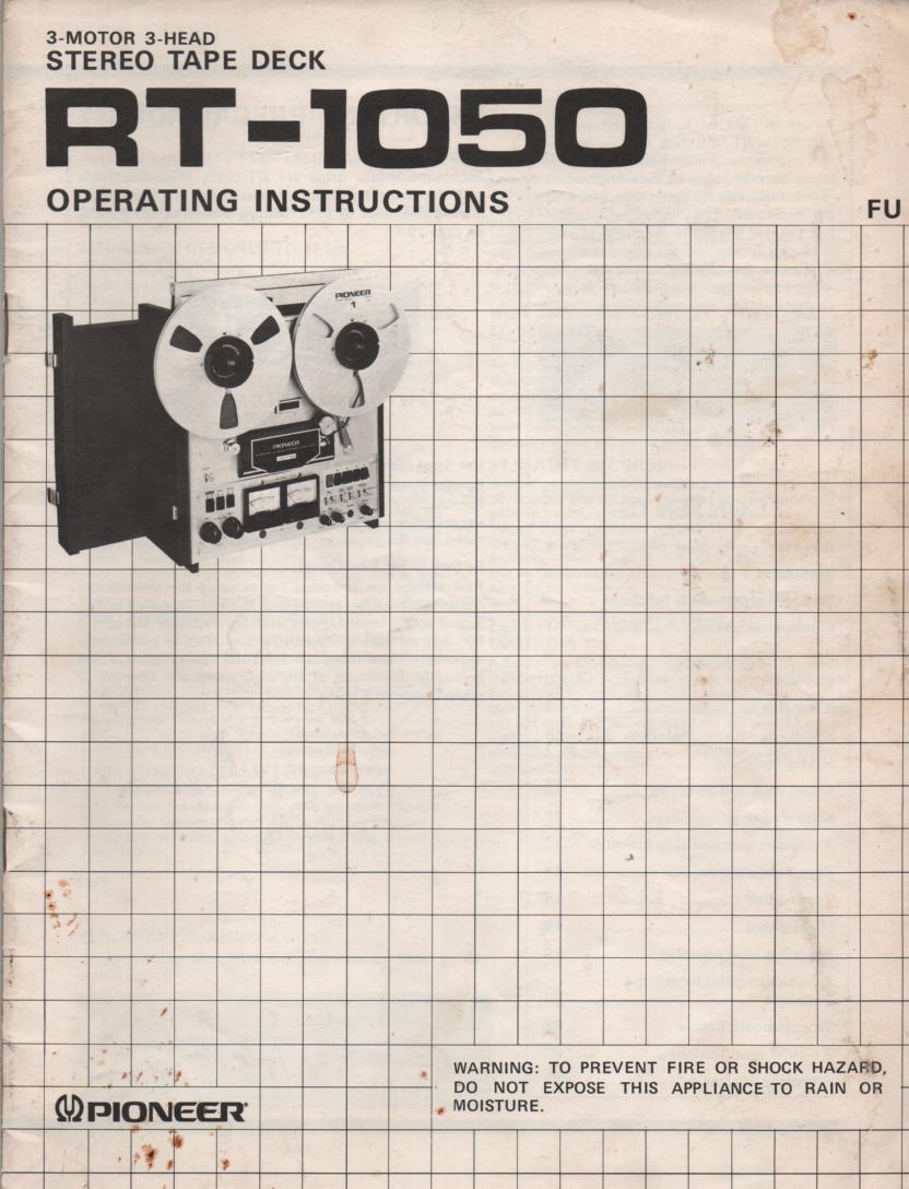 RT-1050 Owners Manual  Pioneer