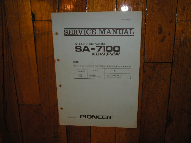 SA-7100 Amplifier Service Manual KUW FVW