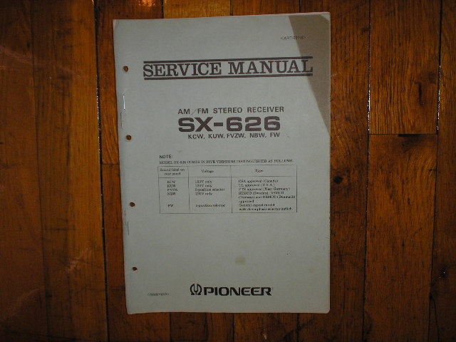 SX-626 Receiver Service Manual for KCW, KUW, FVZW, NBW, FW, Versions.
July 1973