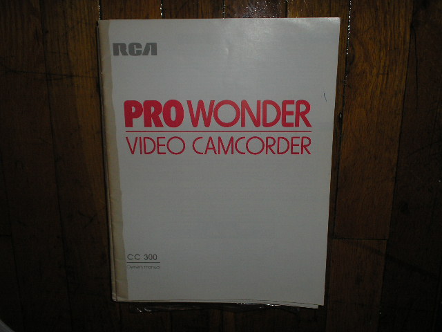 CC300 VHS Camcorder Operating Instruction Manual